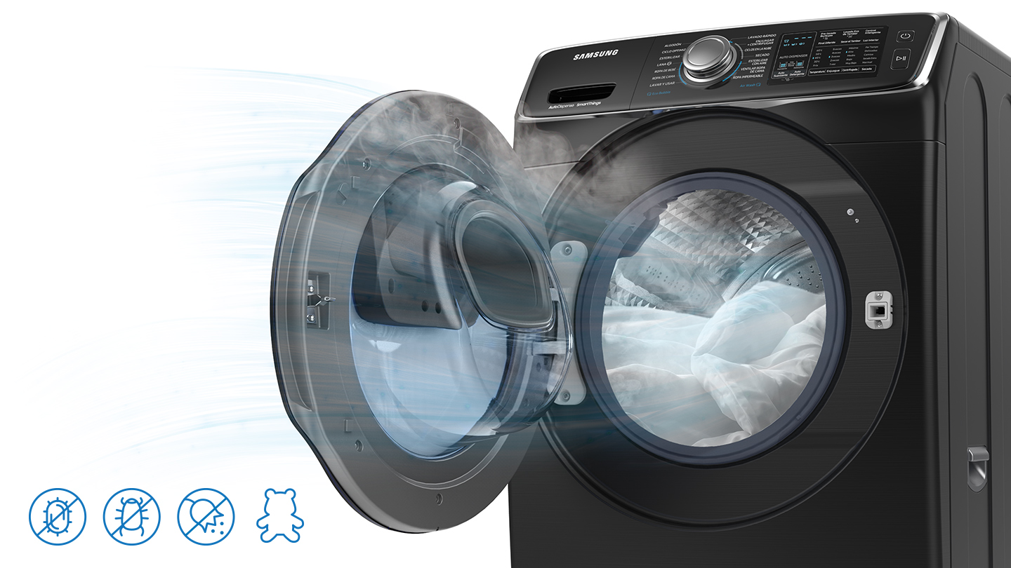 Lavadoras frontales Samsung rapidez y la mejor tecnología para el cuidado de la ropa.