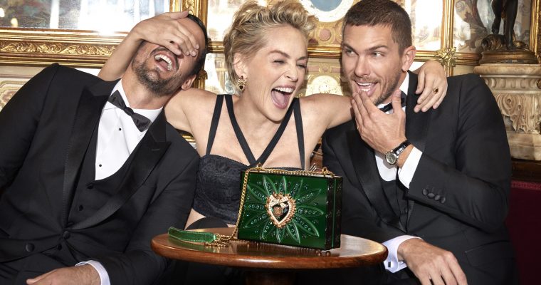 SHARON STONE IS THE NEW FACE OF THE SS 2022 DEVOTION BAG ADV CAMPAIGN OF DOLCE GABBANA.